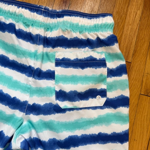 The Children’s Place Blue Striped Swim Trunks Boys Size XXL 16 Navy Narrows - Picture 6 of 7